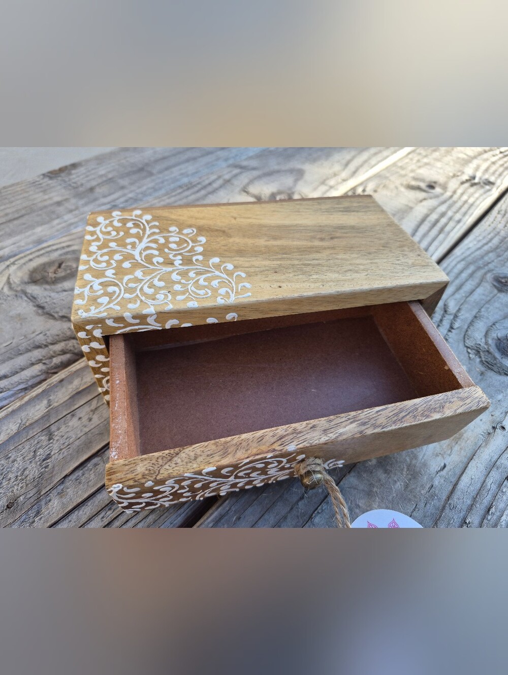 Treasures of India Handcrafted Wooden Box - Picture 9 of 11